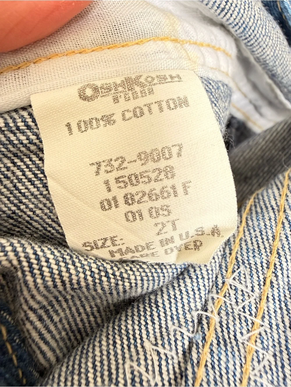 Vintage Deadstock Vestback OshKosh B'gosh Shortalls Size 2T